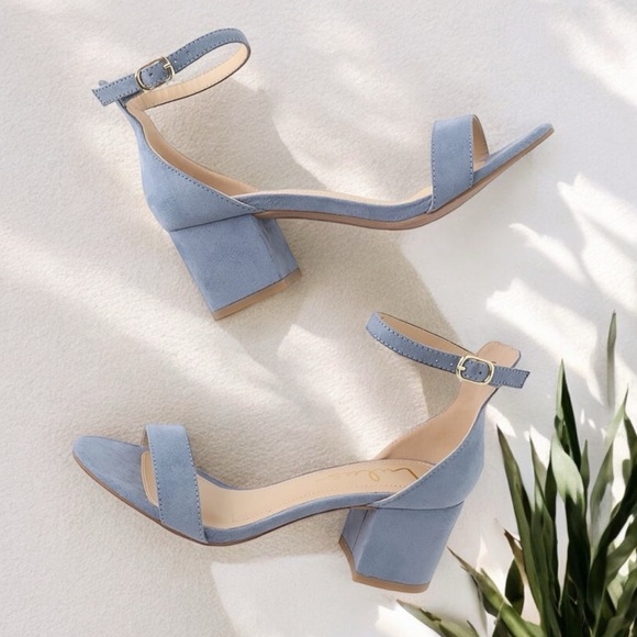 Lulus Shoes - Lulu’s Harper Blue Suede Sandals 7